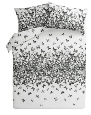 Monochrome Butterfly Duvet Cover Home & Garden at ASDA