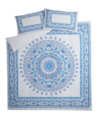 Blue Mandala Panel Duvet Cover Home & Garden at ASDA