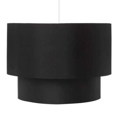 Home Black TwoTier Light Shade Home & Garden at ASDA