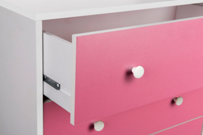 Colour Block 3drawer Chest of Drawers Pink Furniture