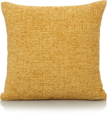 Large Chenille Cushion Ochre Home at ASDA
