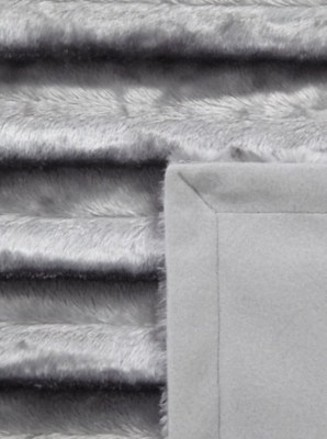 Ribbed Embossed Faux Fur Supersoft Throw Home & Garden