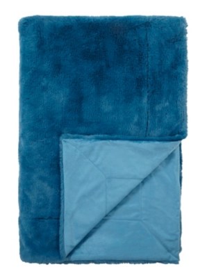 Faux Fur Supersoft Throw Blue Home & Garden
