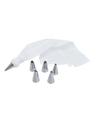 Silver & White Piping Set Home at ASDA