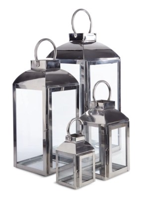 Small Chrome Lantern Home & Garden
