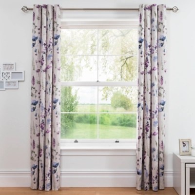 Meadow Floral Cotton Lined Curtains Home & Garden