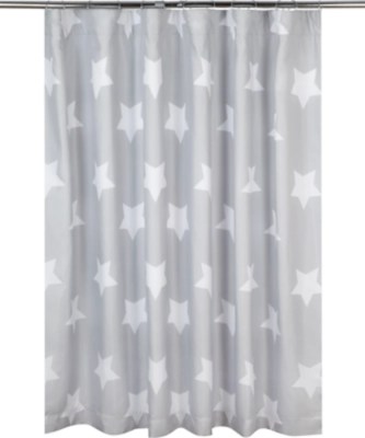 Grey Star Print Blackout Curtains 66 X 54 Inch Home At Asda