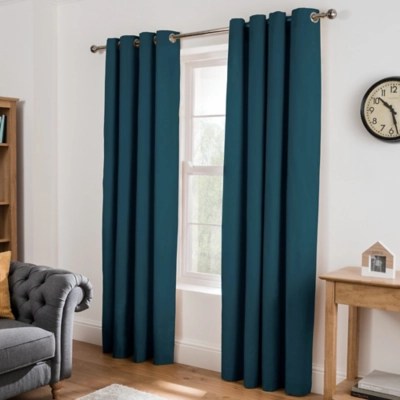 Cotton Lined Curtains Teal Home & Garden