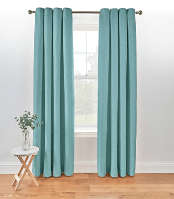 Textured Weave Eyelet Curtains Duck Egg Home