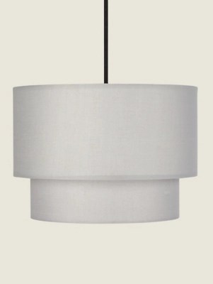 TwoTier Light Shade Grey Home at ASDA