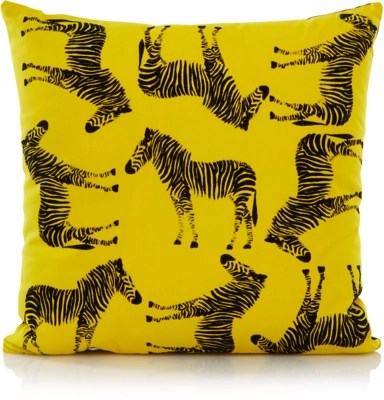 Yellow Zebra Print Cushion Home & Garden
