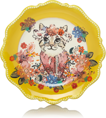 Decorative Cat Plate Home & Garden