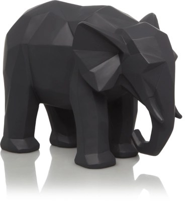 Geometric Elephant Ornament Grey Home & Garden