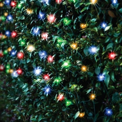 Multicoloured Solarpowered Net String Lights 105 LEDs Outdoor