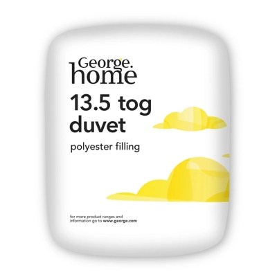 Basic Duvet 13.5 Tog Home at ASDA