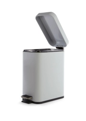 Matt Grey Rectangle Bin 5 Litre Home