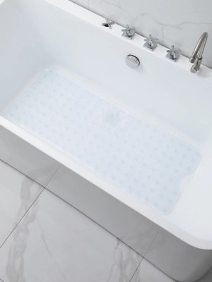 Clear Extra Long PVC Bath Mat Home at ASDA