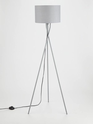 Grey Tripod Floor Lamp Home at ASDA