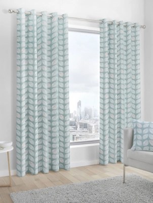 Fusion Delft Duck Egg Eyelet Curtains Home at ASDA