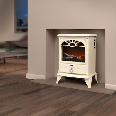 Warmlite 2000W Log Stove Fire Black Home & Garden at ASDA