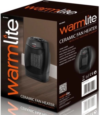 Warmlite 1500W Ceramic PTC Fan Heater Home & Garden at ASDA