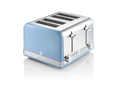 Swan Blue 4 Slice Retro Toaster Electricals at ASDA