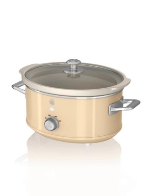 Swan 3.5L Retro Slow Cooker Cream Electricals at ASDA
