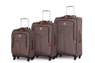 it Luggage 4Wheel Lightweight Spinner Trolley Case Cabin Size, Brown