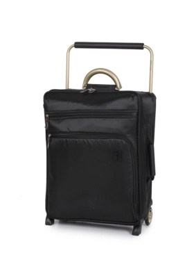 it Luggage World's Lightest Trolley Case Max Cabin Size, Black