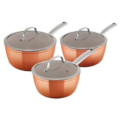 Tower Pan Set Copper 3 Piece Home at ASDA