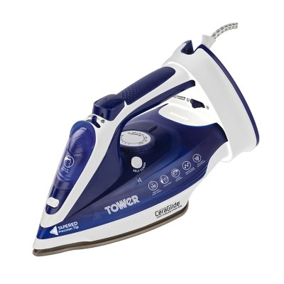 Tower CeraGlide 2400W Cord Cordless Steam Iron Blue Home