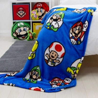 Super Mario Fleece Blanket Home at ASDA