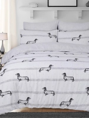 Sleepdown Sausage Dog's Duvet Set in Grey Home at ASDA