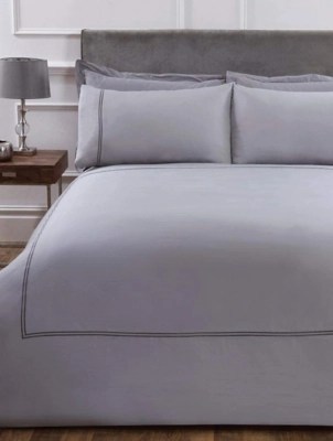 Sleepdown Hotel Collection Double Stitch Duvet Set Home at ASDA