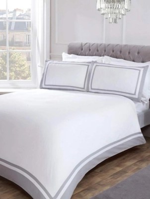 Sleepdown Hotel Collection Contrast Border Duvet Set Home at