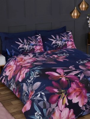 Sleepdown Large Floral Duvet Set in Navy Home at ASDA