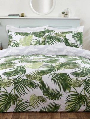Sleepdown Palm Print Duvet Set in Green Home at ASDA
