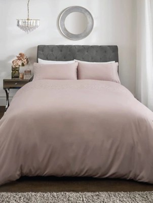 Sleepdown Gem Embellished Super Soft Duvet Set Home at ASDA