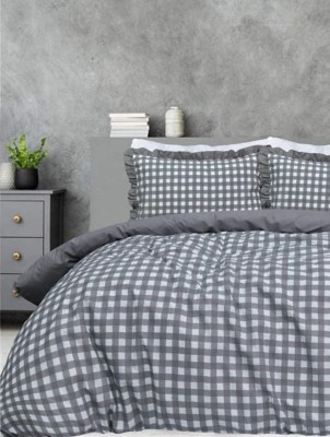 Sleepdown Gingham Ruffle Duvet Set Home at ASDA