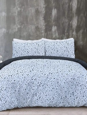 Sleepdown Polka Dots Duvet set in Monochrome Home at ASDA