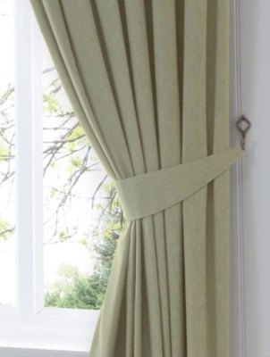 Fusion Dijon Green Pair of Curtain Tiebacks Home at ASDA