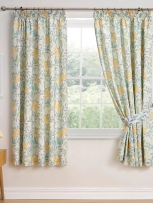 Dreams & Drapes Design Sandringham Hand Painted Pair of Pencil Pleat