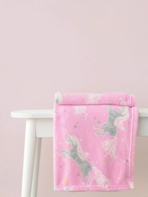 Bedlam Unicorn Kids Cosy Fleece Throw Home at ASDA