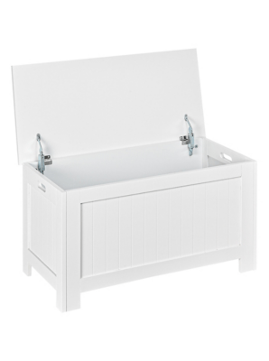 White Lift Top Storage Chest Home at ASDA