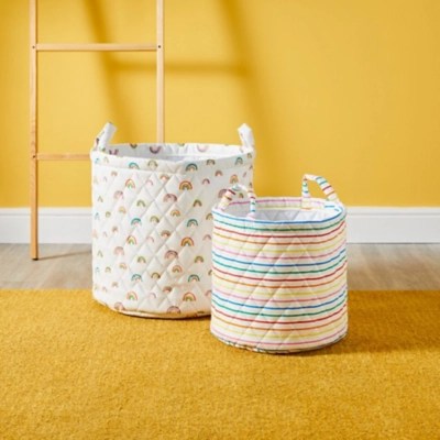 Ickle Bubba Rainbow Dreams Pack of 2 Storage Baskets Baby at