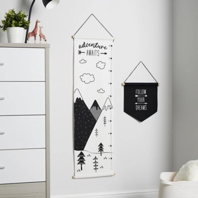 Ickle Bubba Mono Mountains Collection 2 Pack Wall Art Baby