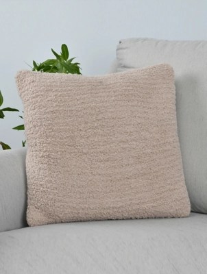 Sleepdown Natural Boucle Chenille Cushion Home at ASDA