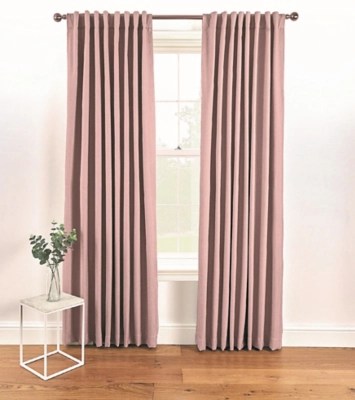 Pink Blackout Hidden Tab Top Curtains Home at ASDA