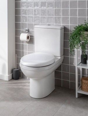 White AntiBacterial Toilet Seat Home