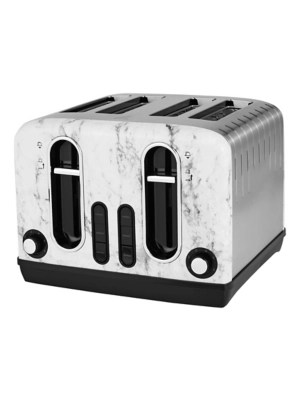 Marble Effect Stainless Steel 4 Slice Toaster Home at ASDA